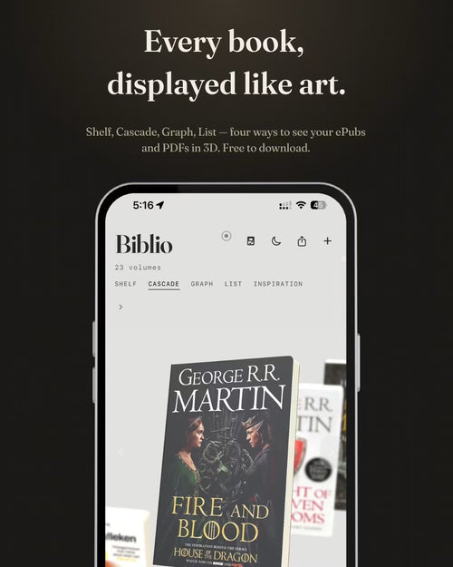 Biblio.ink 3D bookshelf