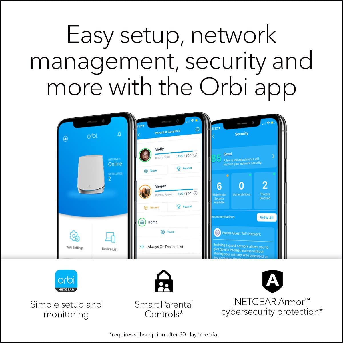 Orbi Mesh WiFi 6 System AX4200 (RBK752) - view 7